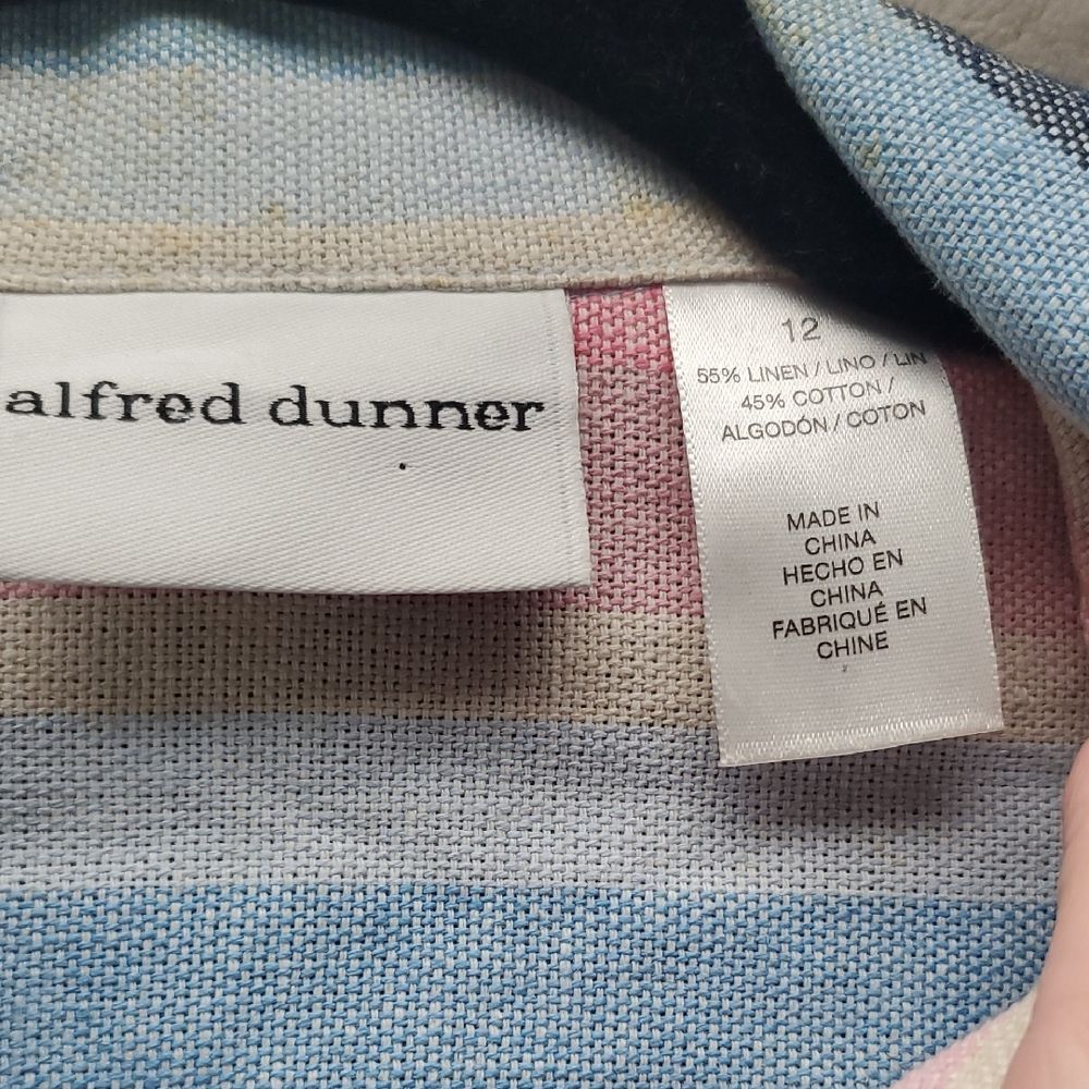 ALFRED DRUNNER | 12 WOMEN'S | JACKET BUTTON DOWN SHIRT  in RAINBOW 19232 29961 - Picture 2 of 16